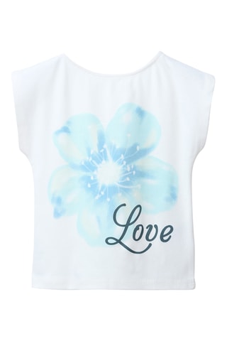 T-shirt - Blanc et ciel