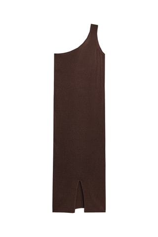 Robe asymétrique - Marron foncé