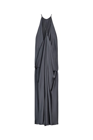Robe drapée - Gris foncé