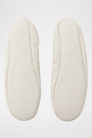 Slippers en cuir de mouton - Ecru