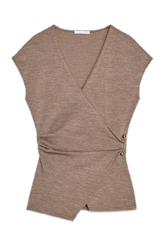 Top portefeuille - Beige chiné
