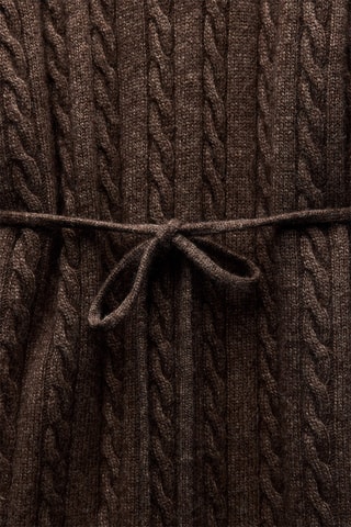 Robe pull en laine et poil de yack - Marron foncé