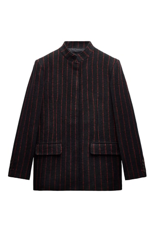 Veste en laine - Noir et rouge