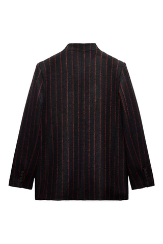 Veste en laine - Noir et rouge