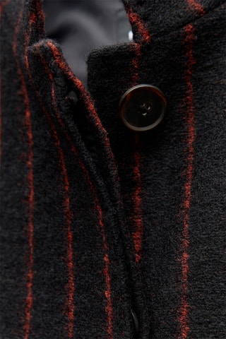 Veste en laine - Noir et rouge
