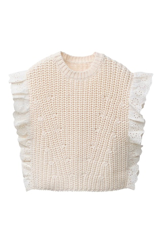 Pull sans manches - Ecru