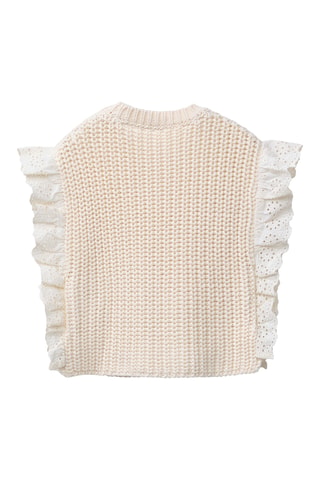 Pull sans manches - Ecru