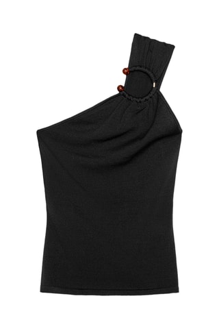 Top asymétrique - Noir
