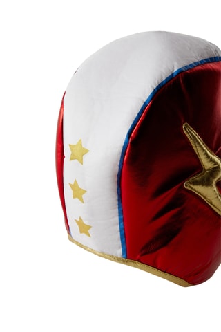 Casque de déguisement de superhéros - Blanc et rouge