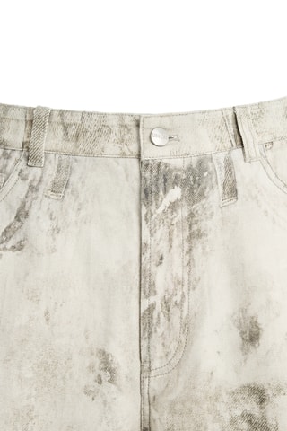 Jean relaxed tie and tie - Beige
