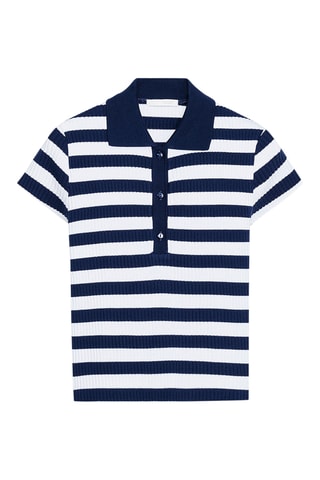 Polo - Blanc et bleu marine