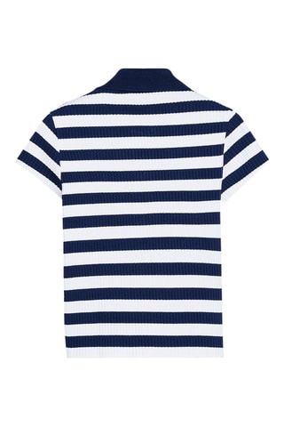 Polo - Blanc et bleu marine