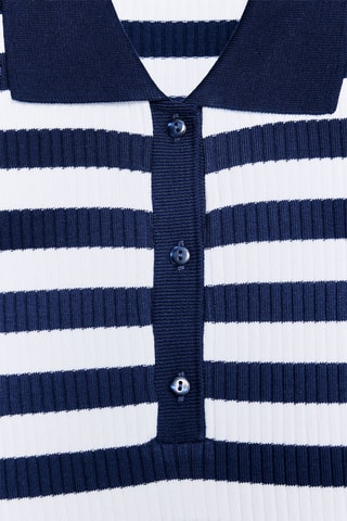 Polo - Blanc et bleu marine