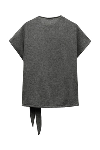 Top drapé - Gris foncé chiné