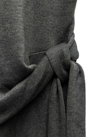 Top drapé - Gris foncé chiné