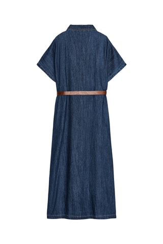Robe chemise en jean - Bleu marine