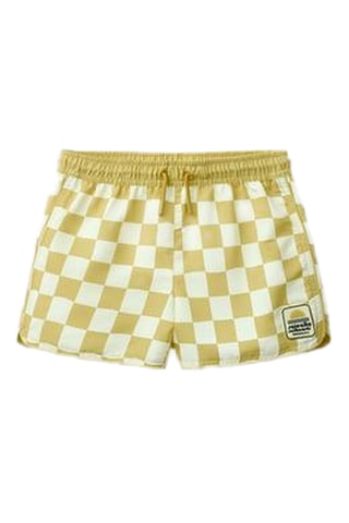 Short de bain - Blanc et doré