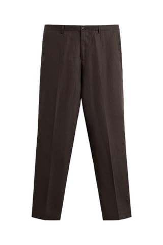 Pantalon en lin - Marron foncé
