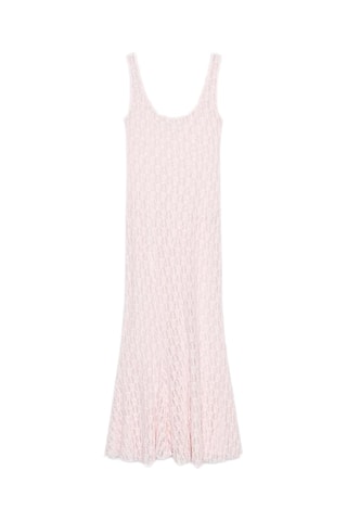 Robe longue en dentelle - Rose poudré