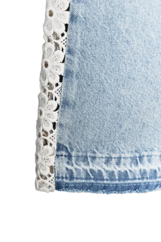 Jean wide legs taille haute - Ciel