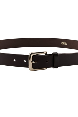 Ceinture en cuir - Marron foncé