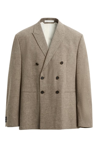 Veste et laine et lin - Taupe