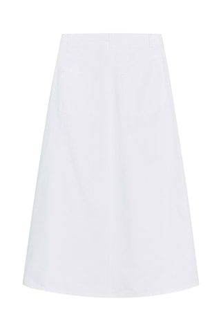 Jupe midi en jean - Blanc