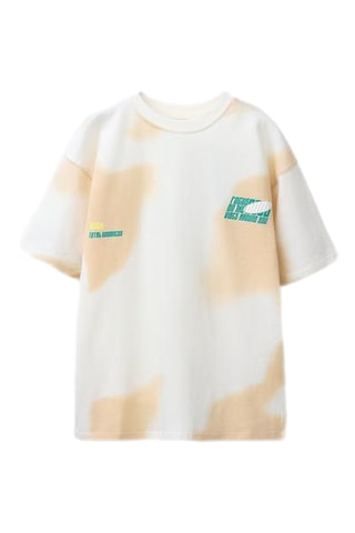 T-shirt tie and dye - Blanc et orange