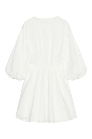 Robe chemise en broderie anglaise - Blanc