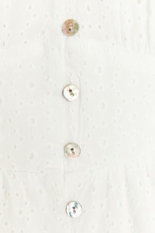 Robe chemise en broderie anglaise - Blanc