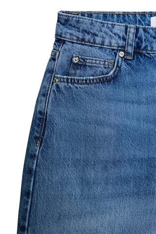 Jean wide legs taille haute - Bleu cobalt