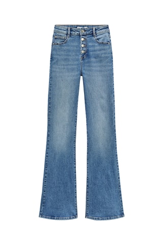Jean flare taille haute - Ciel