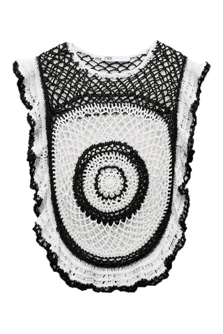 Plastron - Blanc et noir
