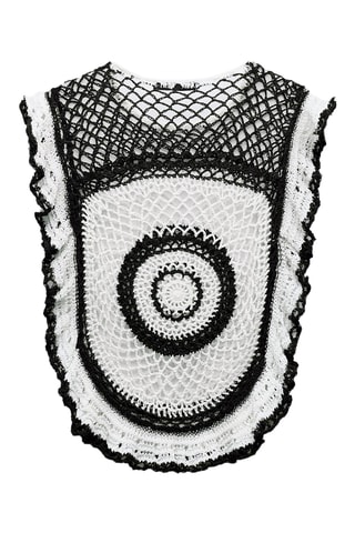 Plastron - Blanc et noir