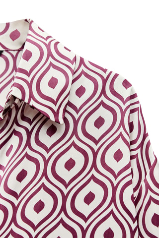 Chemisier - Fuchsia et blanc