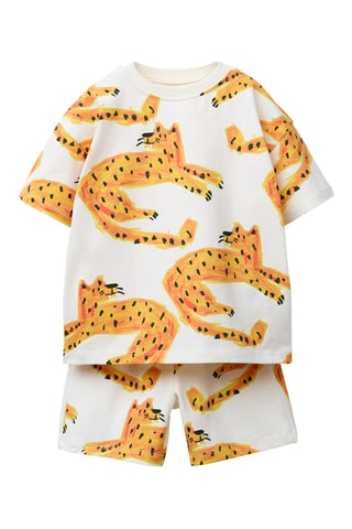 T-shirt et short - Blanc et orange