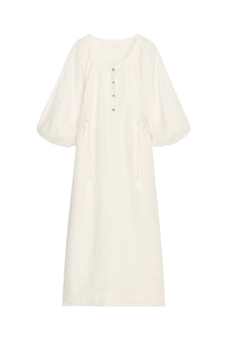 Robe trapèze en lin - Ecru