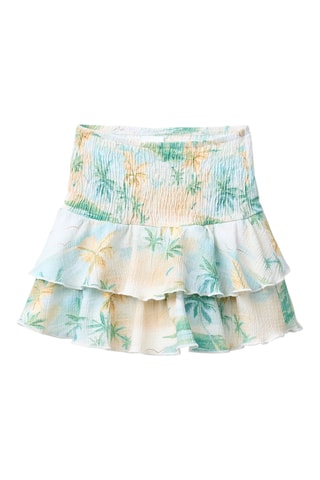 Jupe - Blanc et turquoise