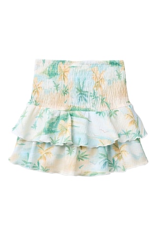 Jupe - Blanc et turquoise