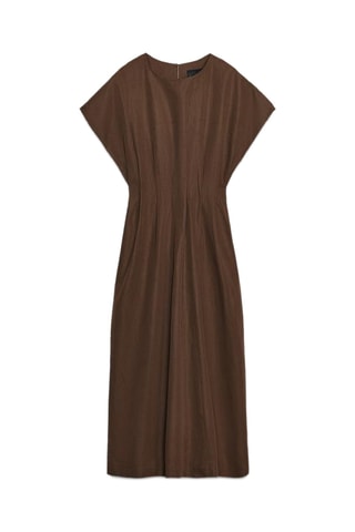 Robe midi - Marron foncé