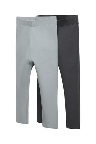 2 leggings - Gris clair et anthracite