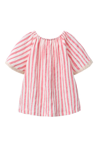Blouse - Ecru et fuchsia