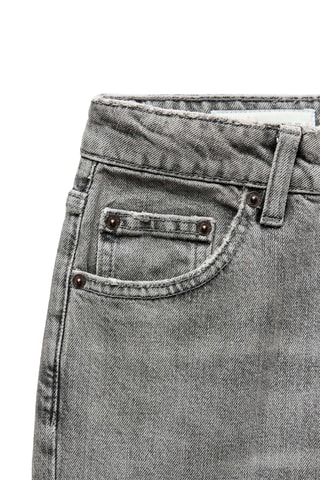 Jean straight taille élastique - Gris