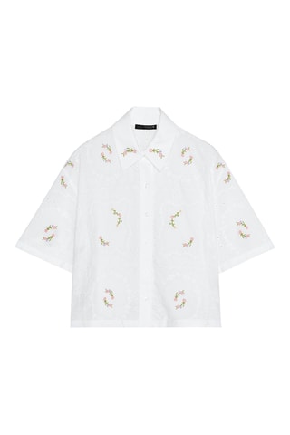 Chemisier en broderie anglaise - Blanc