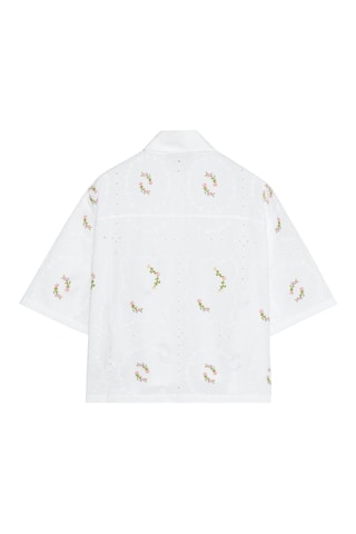 Chemisier en broderie anglaise - Blanc