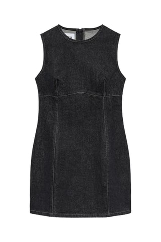 Robe droite en jean - Noir