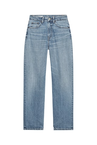 Jean regular taille haute - Bleu