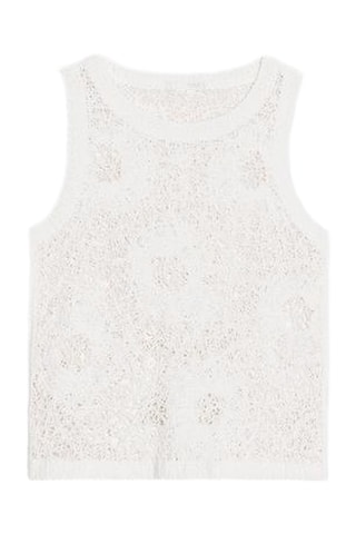 Débardeur en crochet - Blanc