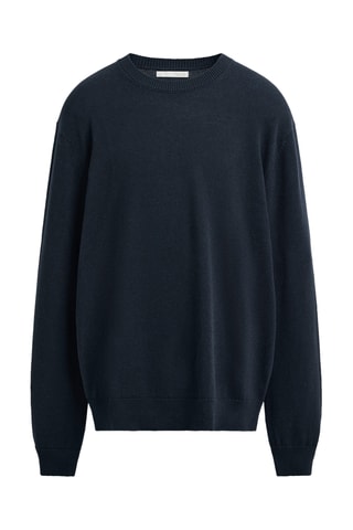Pull en lin - Bleu marine