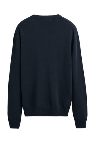 Pull en lin - Bleu marine
